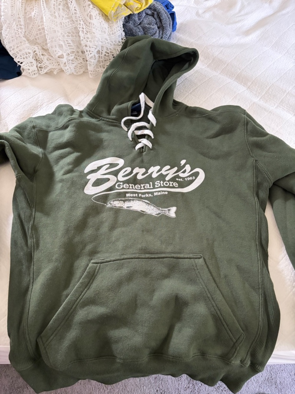 Olive Green Hooded Sweater